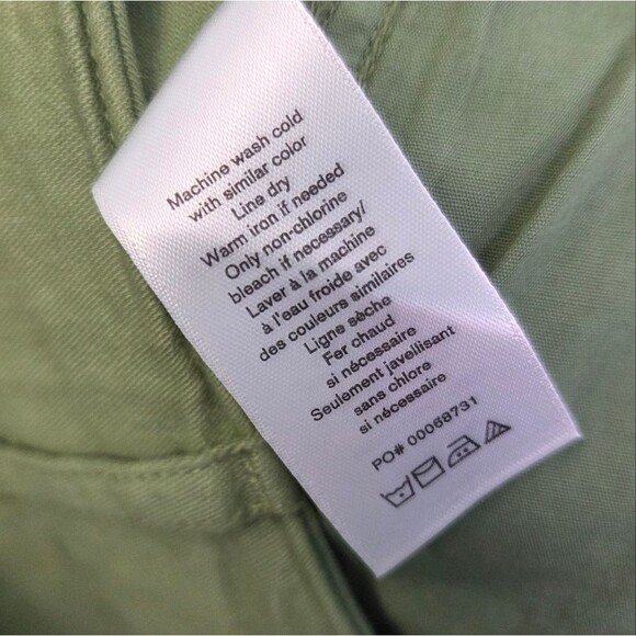 Rag & Bone Jones Barrel Leg Pants Olive Green 100% Cotton Size 8 - Picture 9 of 9